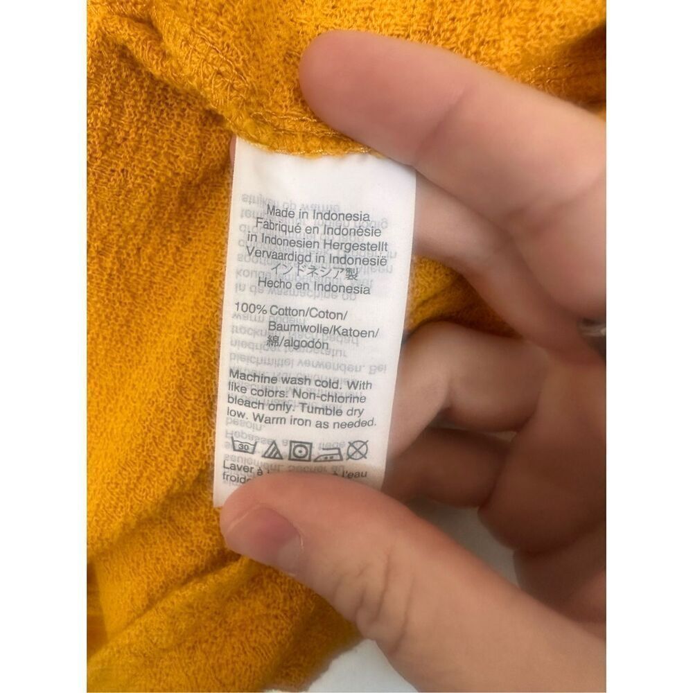 ⭐️3 for $10⭐️ Madewell Texture & Thread Yellow Wrap blouse - Picture 6 of 7